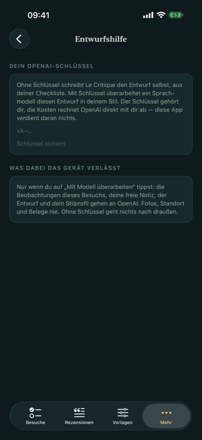 Die Entwurfshilfe ist optional und standardmäßig aus.