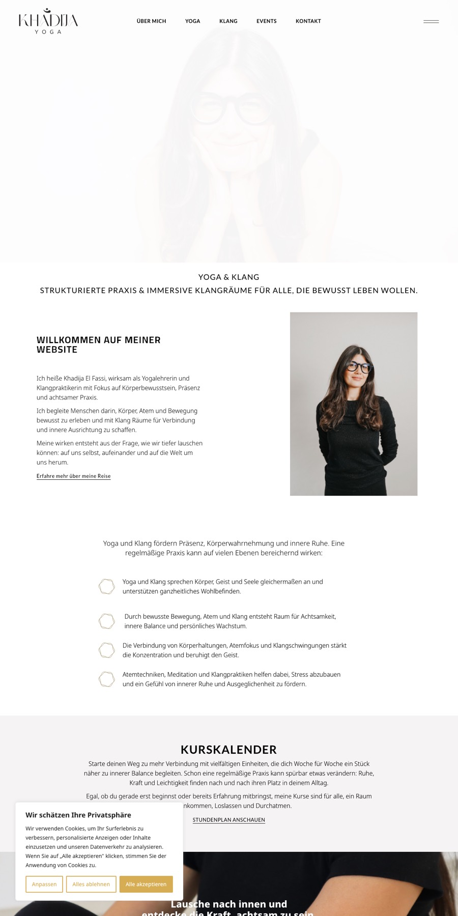Startseiten-Vorschau von khadijayoga.de